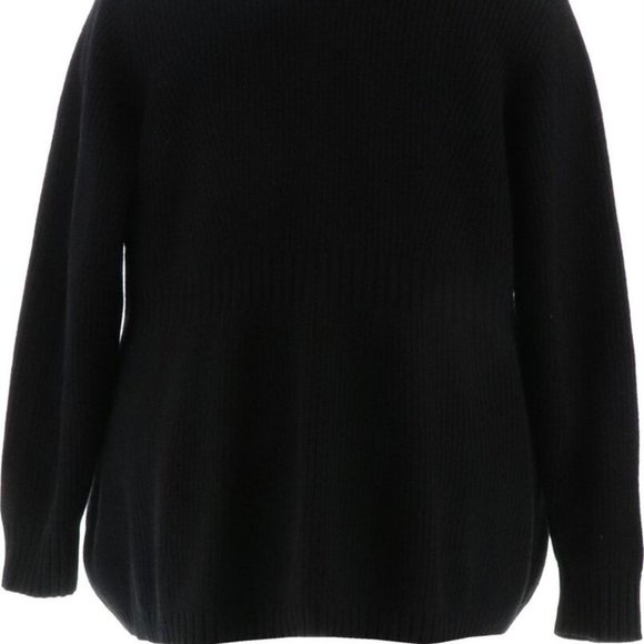 NWT ISAAC MIZRAHI SHAKER STITCH BUTTON FRONT PEPLUM CARDIGAN SWEATER BLACK XXS - Picture 6 of 12